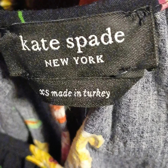 KATE SPADE ♠️ TULIP TOSS RIVERA SHOULDER OR ON ELASTIC WAIST PEPLUM TOP SIZE XS - Picture 9 of 13
